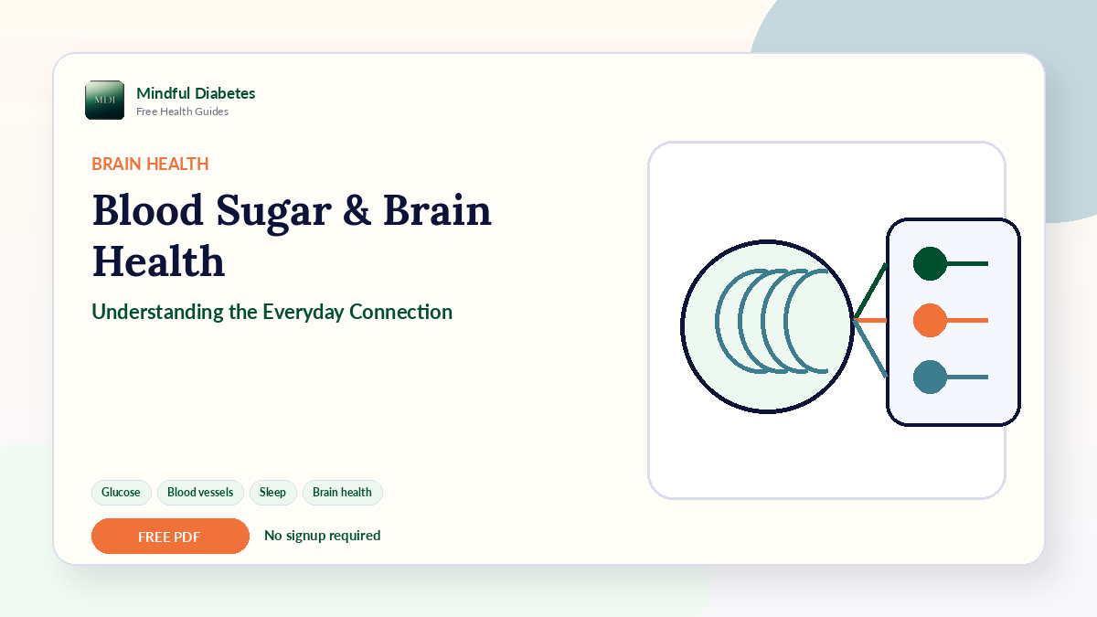 Cover preview for Blood Sugar & Brain Health free guide.