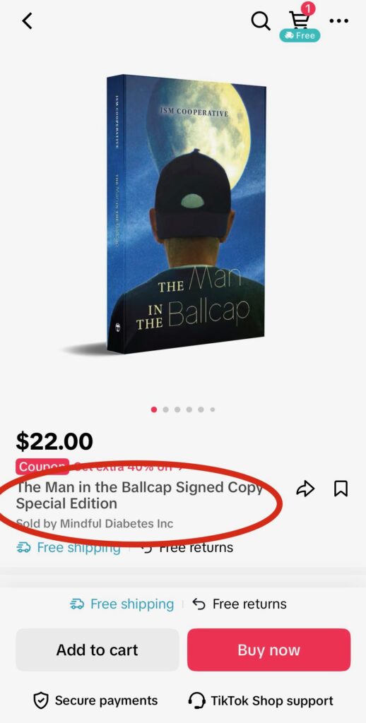 Image showing a sale for the man in the ballcap on tiktok.