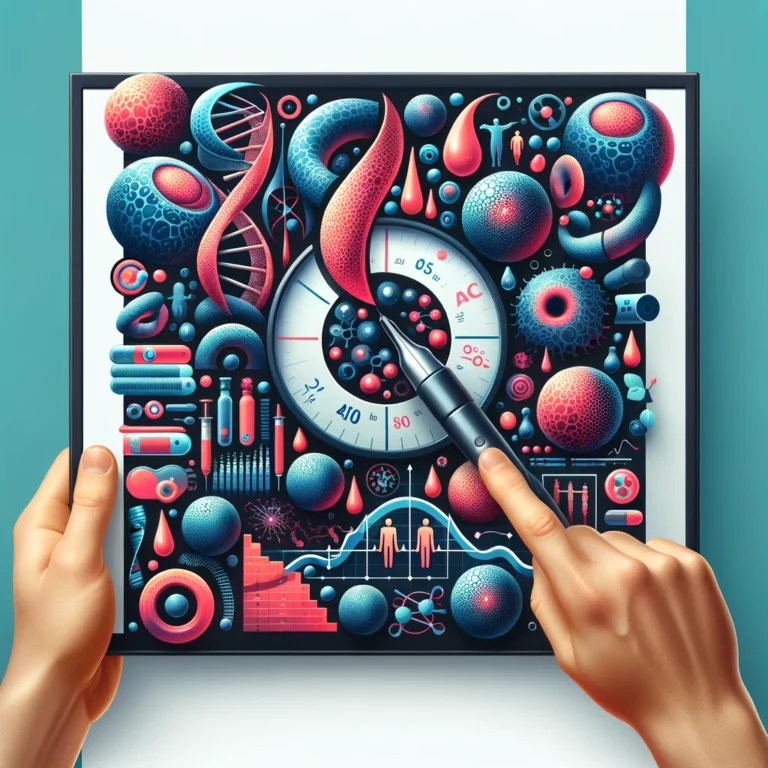 An innovative featured image that blends elements of adipocytes, DNA, and symbols of health, encapsulating their critical role in metabolic health and diabetes management, designed to captivate and educate viewers.